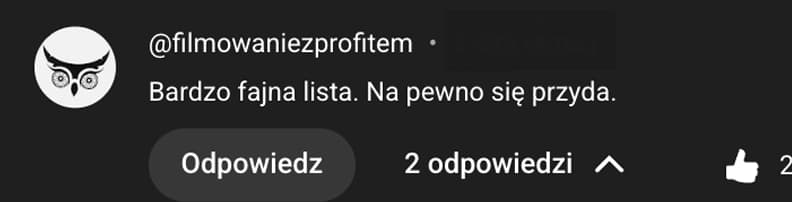 Komentarz widza po materiale edukacyjnym Mvideo