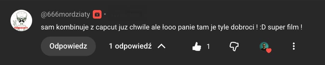 Komentarz widza po materiale edukacyjnym Mvideo