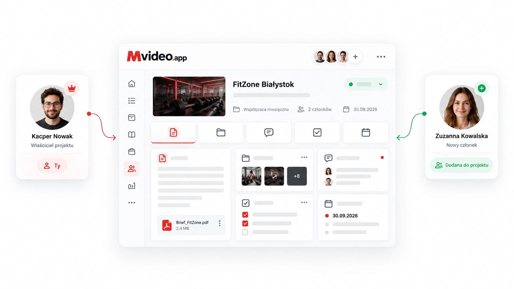 Example of project collaboration and delegation